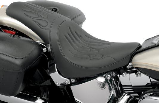 Drag Specialties Predator Flame Seat for 2000-17 Harley Softail FLST FXST FLSTS
