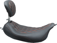 Mustang Wide Tripper Red Diamond Solo Seat & Backrest 2008-2025 Harley Touring