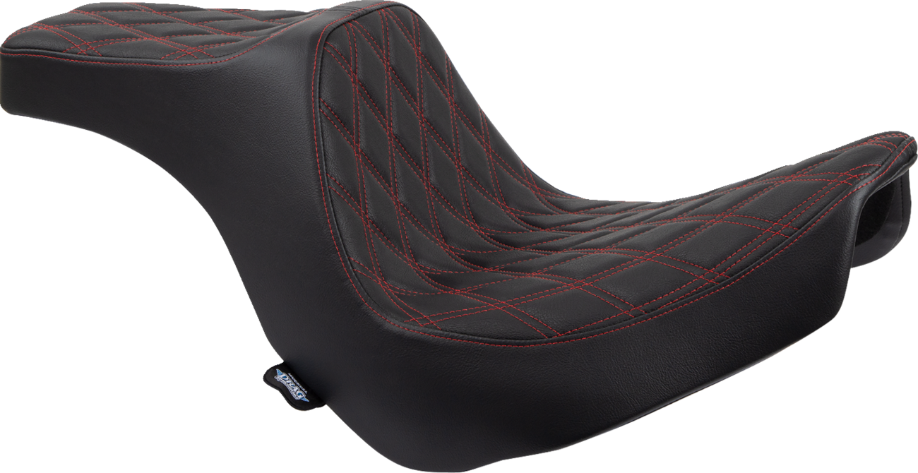 Drag Specialties Predator III Red Seat for 2018-25 Harley Softail Low Rider FXLR
