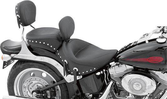 Mustang Studded Wide Solo Seat & Backrest 2006-2017 Harley Softail Fat Boy
