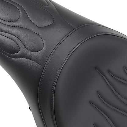 Drag Specialties Black Flame Stitch Predator Seat 2004-2022 Harley Sportster XL