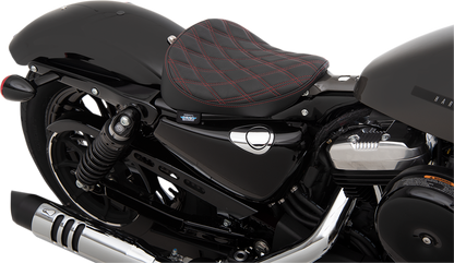 Drag Specialties Bobber Red Double Diamond Solo Seat 2010-2022 Harley Sportster