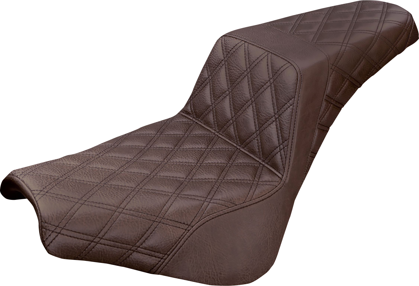 Saddlemen Brown Step-Up Lattice Stitch Seat for 2018-2022 Harley Softail FXBB