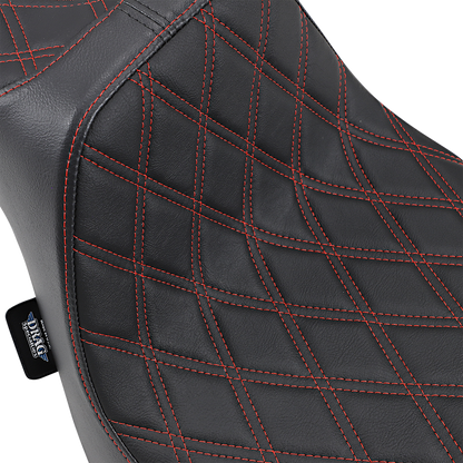 Drag Specialties Predator III Double Diamond Seat for 2018-2023 Harley Fat Bob