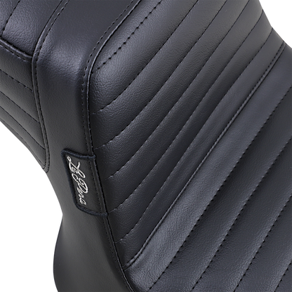 Le Pera Tailwhip Pleated Black 2-Up Seat 1982-1994 Harley FXRC FXRS FXR FXRDG