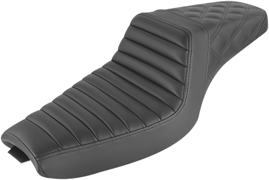 Saddlemen Black Step-Up Tuck-n-Roll Seat for 2004-2020 Harley Sportster Models