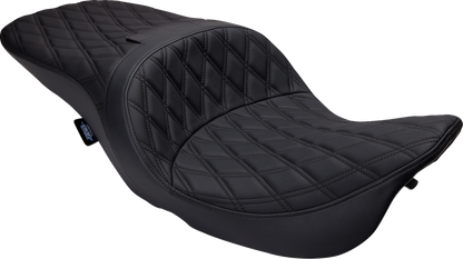 Drag Specialties Freedom Double Diamond Stitch Seat fits 1997-07 Harley Touring
