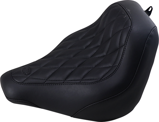 Mustang Wide Tripper Diamond Solo Seat for 2018-2024 Harley Softail FXST FXBB