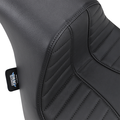 Drag Specialties Black Textile EZ Mount Solo Seat fits 2018-2022 Harley FXFB