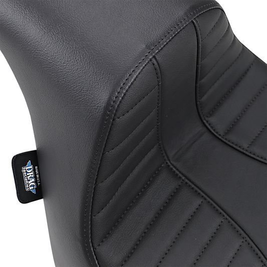 Drag Specialties Black Textile EZ Mount Solo Seat fits 2018-2022 Harley FXFB