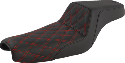 Saddlemen Step Up Red Lattice Stitch Seat fits 2004-2022 Harley Sportster XL