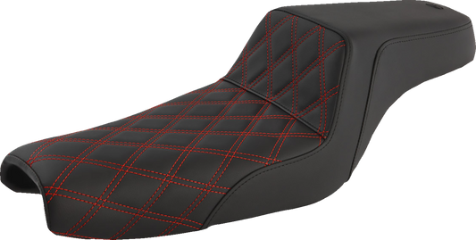 Saddlemen Step Up Red Lattice Stitch Seat fits 2004-2022 Harley Sportster XL