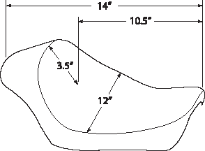 Drag Specialties Café Motorcycle Solo Seat 2010-2022 Harley Davidson Sportster