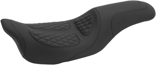 Mustang Dave Perewitz Fastback Diamond Seat fits 2008-2024 Harley Touring 76981