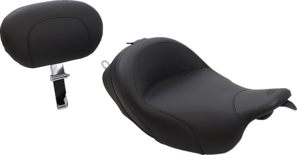 Mustang Vintage Wide Solo Seat & Backrest fits 2008-2024 Harley Touring 79600