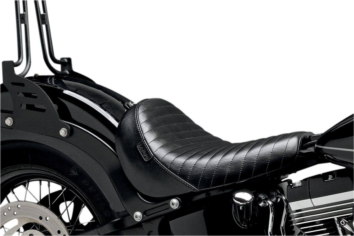 Le Pera Bare Bones Pleated Solo Seat fits 2011-17 Harley Softail Slim Blackline