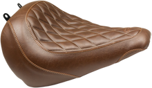 Mustang Tripper Brown Diamond Solo Seat 2018-2023 Harley Softail FLFB FLFBS