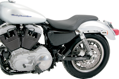 Mustang Tripper Black Fastback 2-Up Motorcycle Seat 10-21 Harley Sportster XLX