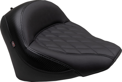 Mustang Touring Diamond Stitch Solo Seat fits 2022-2023 Indian Chief Bobber