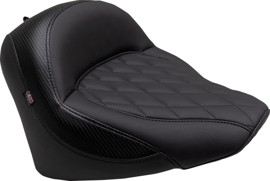 Mustang Touring Diamond Stitch Solo Seat fits 2022-2023 Indian Chief Bobber