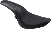 Drag Specialties Predator Flame Stitch Seat for 2006-17 Harley Davidson Softail