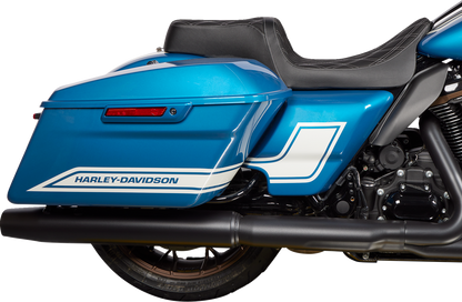 Drag Specialties Predator Silver Diamond Seat fits 2008-2024 Harley Touring FLHX