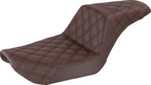 Saddlemen Brown Step Up Leather Lattice Seat 1996-2003 Harley FXD Super Glide