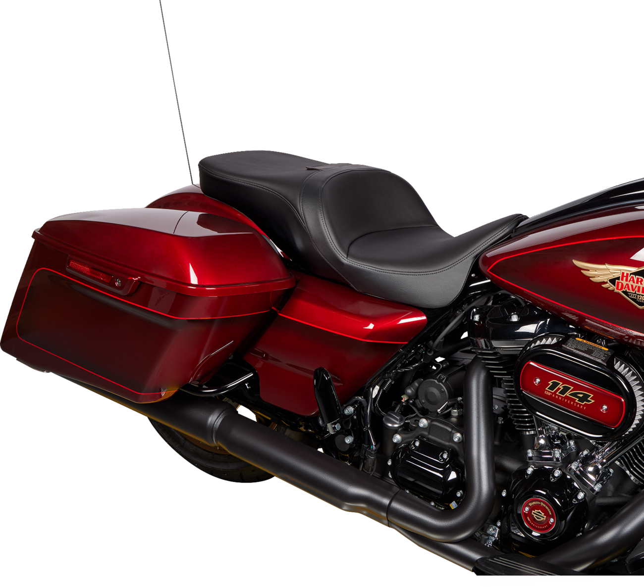 Drag Specialties Freedom Solar Leather Seat fits 2008-2024 Harley Touring  FLHX