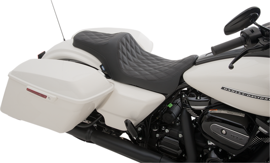 Drag Specialties Predator III Diamond Seat fits 2008-2025 Harley Touring Models