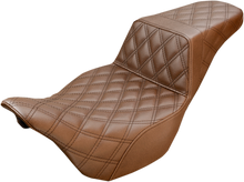 Saddlemen Step-Up Brown Full Lattice Seat for 2008-25 Harley Touring Road Glide