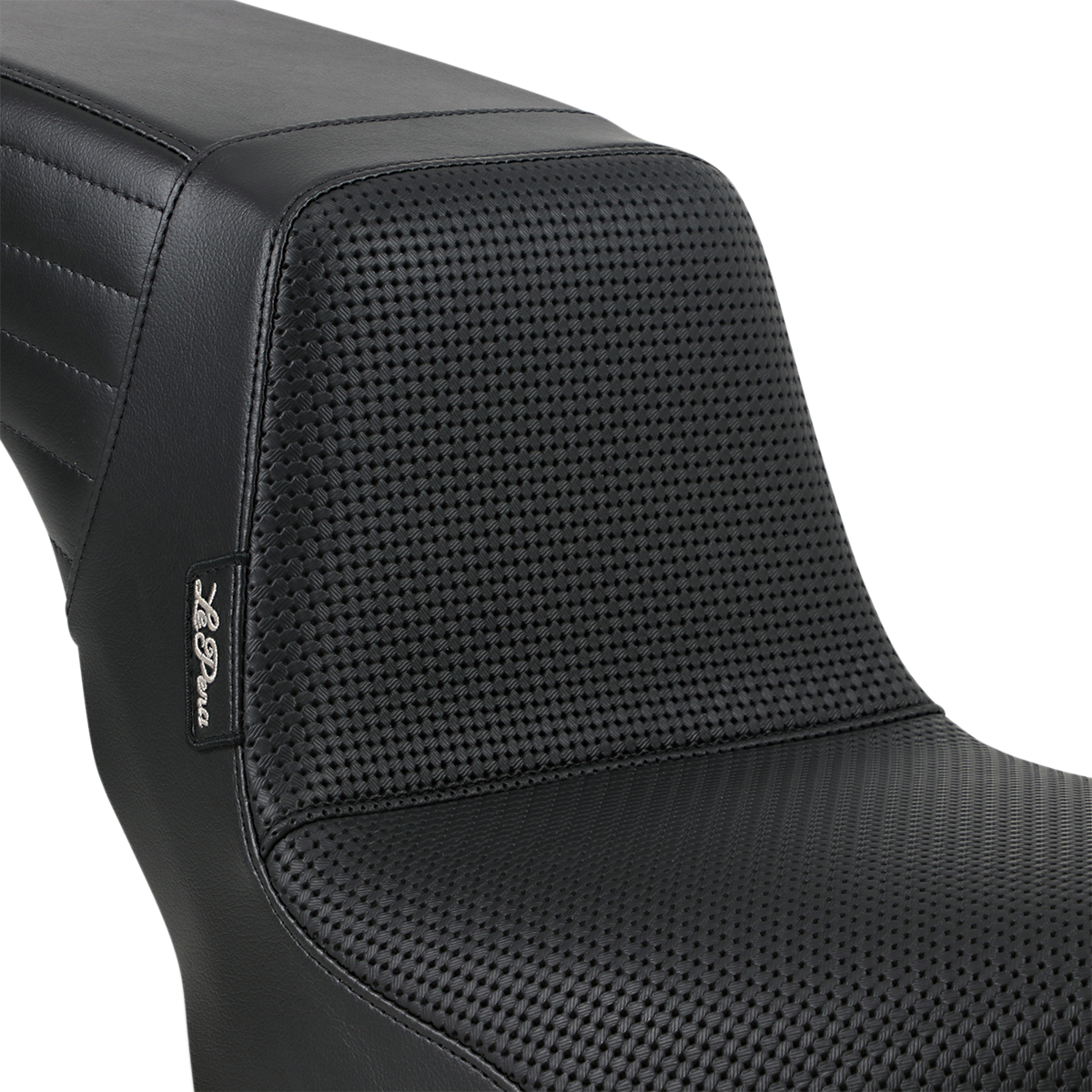Le Pera Vinyl Black Basketweave Kickflip Seat 2018-2024 Harley Softail FXBB