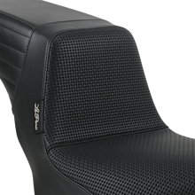 Le Pera Vinyl Black Basketweave Kickflip Seat 2018-2026 Harley Softail FXBB