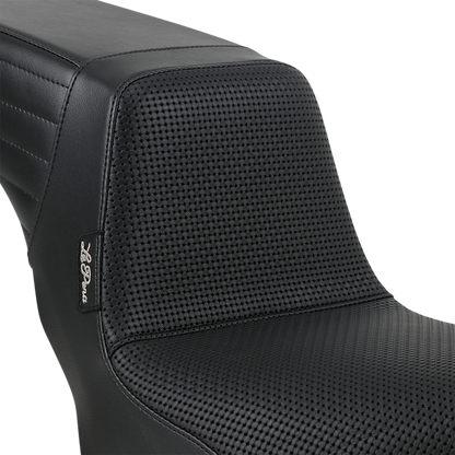 Le Pera Kickflip Basketweave 2-Up Seat for 2018-2025 Harley Softail FXLR FLSB