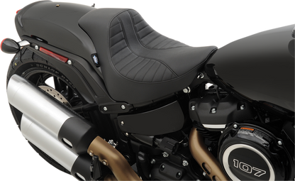 Drag Specialties Black Textile EZ Mount Solo Seat fits 2018-2022 Harley FXFB