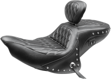 Mustang Black Concho Diamond Heated Seat 2014-2024 Indian Roadmaster Chieftain