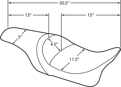 Drag Specialties Predator Smooth Solar Leather Seat for 2008-2024 Harley Touring