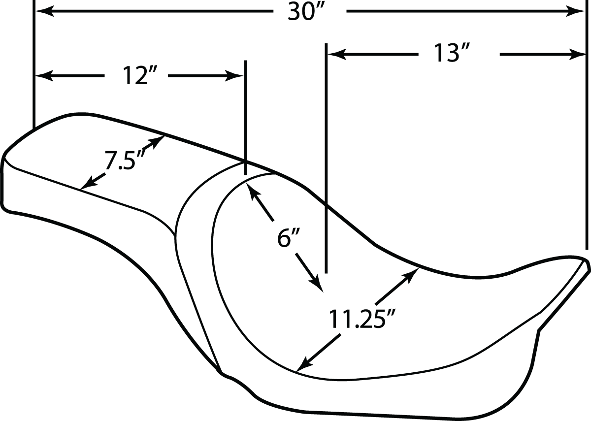 Drag Specialties Predator Smooth Low Seat for 1996-2003 Harley Dyna FXDL FXDWG