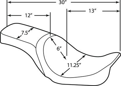 Drag Specialties Predator Smooth Low Seat for 1996-2003 Harley Dyna FXDL FXDWG