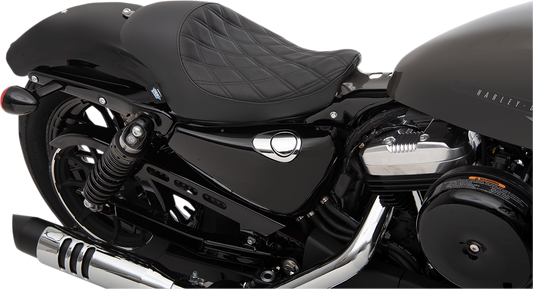 Drag Specialties 3/4 Black Diamond Solo Seat 2004-2022 Harley Sportster Models