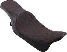 Drag Specialties Predator Red Double Diamond Seat fits 2008-2025 Harley Touring
