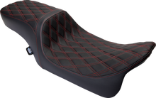 Drag Specialties Performance Predator II Red Stitch Seat 2008-25 Harley Touring