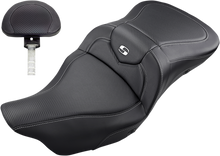 Saddlemen Roadsofa Carbon Fiber Heated Seat w/ Backrest 2008-2025 Harley Touring
