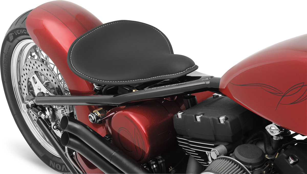 Drag Specialties Large Low-Profile Spring Solo Motorcycle Seat  for Harley