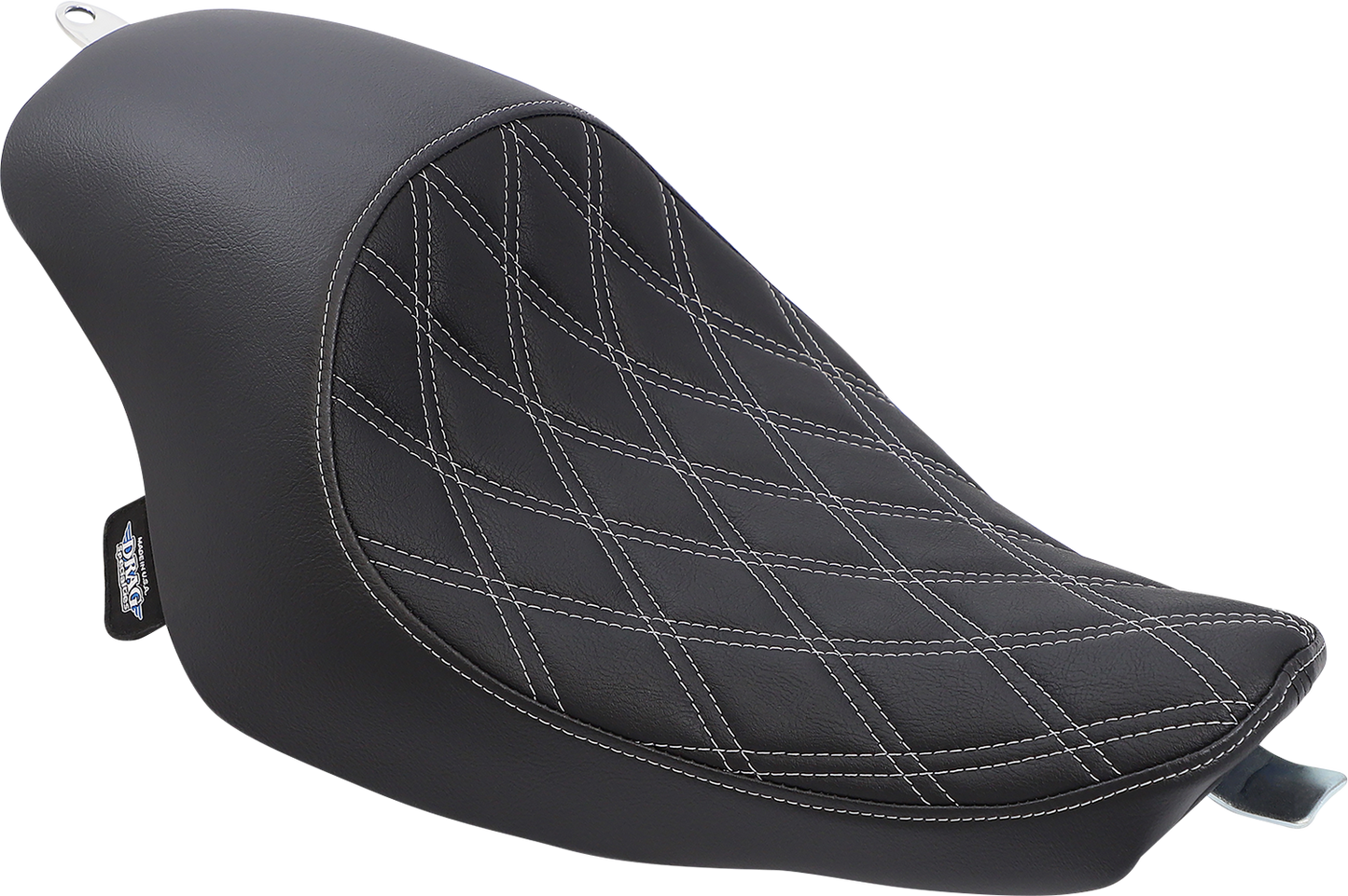 Drag Specialties Silver Diamond Stitch 3/4 Solo Seat 2004-2022 Harley Sportster