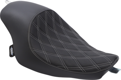 Drag Specialties Silver Diamond Stitch 3/4 Solo Seat 2004-2022 Harley Sportster