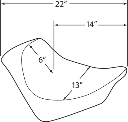 Drag Specialties EZ Mount Vinyl Solo Seat fits 2018-2024 Harley Softail Heritage