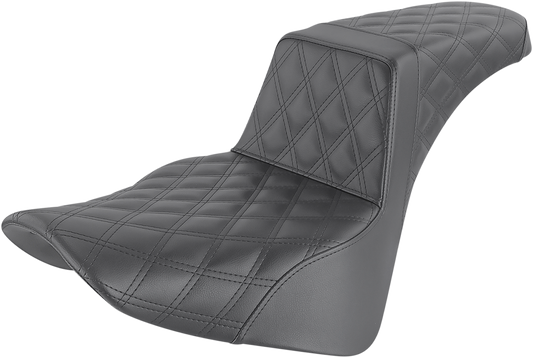 Saddlemen Step Up Black Seat for 2018-2023 Harley Softail FLSL FLHC FLDE