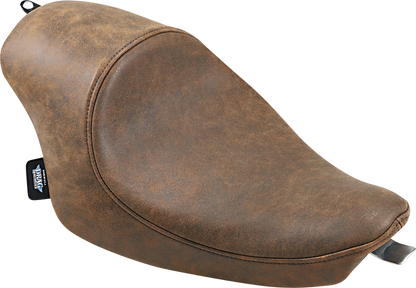 Drag Specialties Brown Leather 3/4 Solo Seat 2004-2022 Harley Sportster XLL XLC
