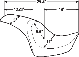 Drag Specialties Predator Low Profile Seat for 2000-17 Harley Softail FLST FXST