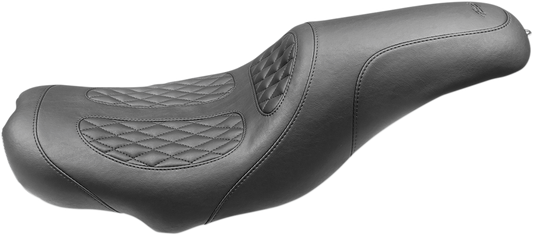 Mustang Dave Perewitz Fastback 2-Up Seat fits 2008-23 Harley Electra Road Glide